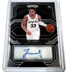 2020-21 Prizm Tre Jones Rookie Penmanship Auto #RP-TJN San Antonio Spurs